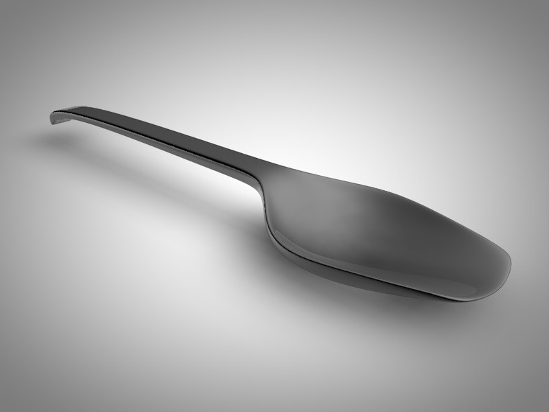 Render modelo 3D cuchara